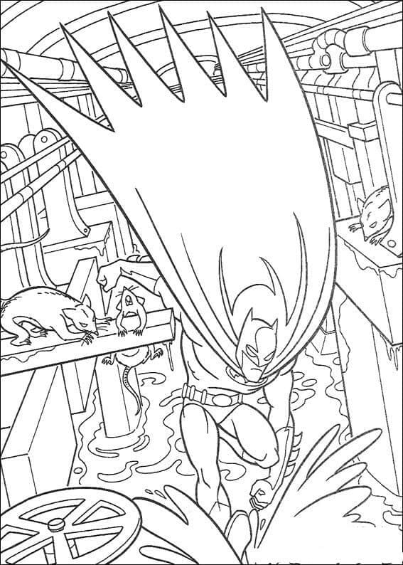 Spiderman and batman coloring page