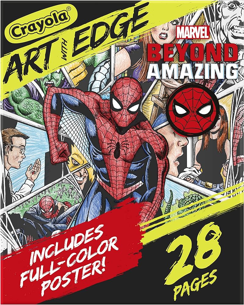 Crayola art with edge spiderman beyond amazing coloring pages pgs spiderman coloring pages adult coloring gift for teens toys games