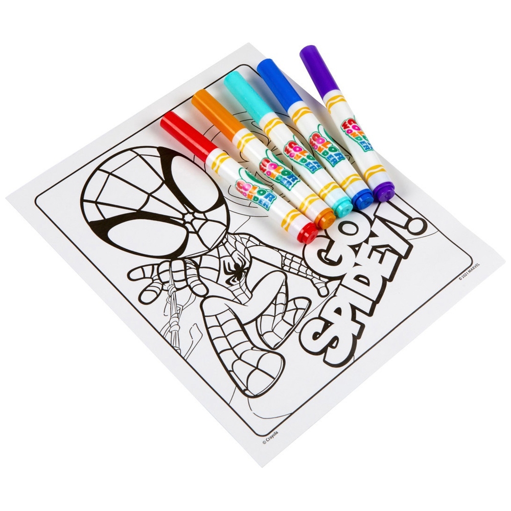 Crayola colour wonder spidey and his amzing friends colouring book smyths toys uk