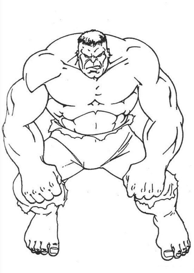 Free printable hulk coloring pages for kids