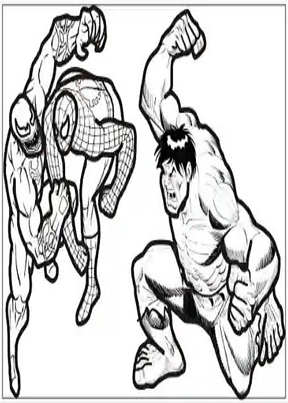 Cool fun and adventure with spiderman and hulk coloring pages for kids