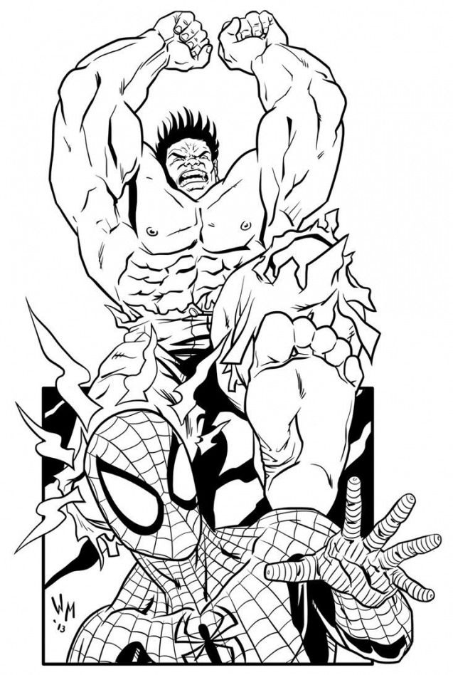 Coloring pages hulk and spiderman hulk and spiderman coloring pages coloring panda kidswoodcrafâ hulk coloring pages spiderman coloring avengers coloring pages