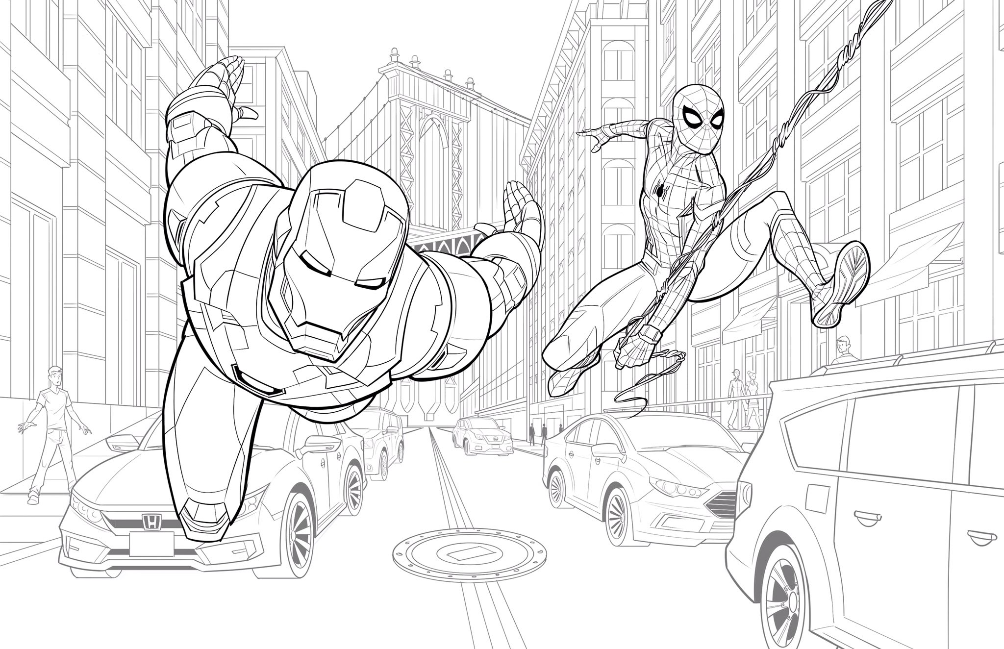 Kyle petchock art on x heres the pleted line art for my updated iron man spider