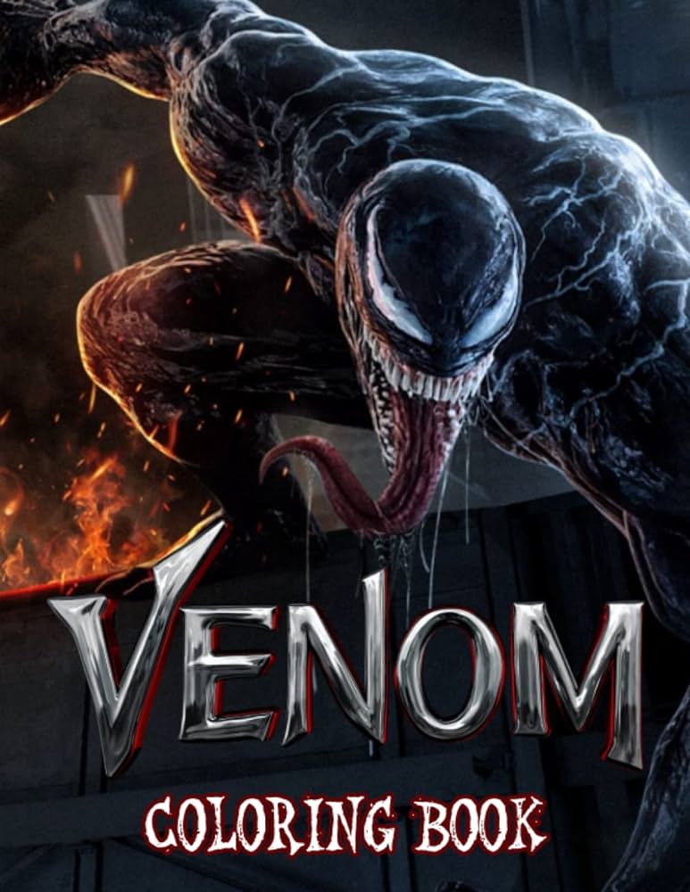 Venom coloring book a number of pictures are designed beautifully for you to relax enjoy and get lost in the beauty of art diaz victor books