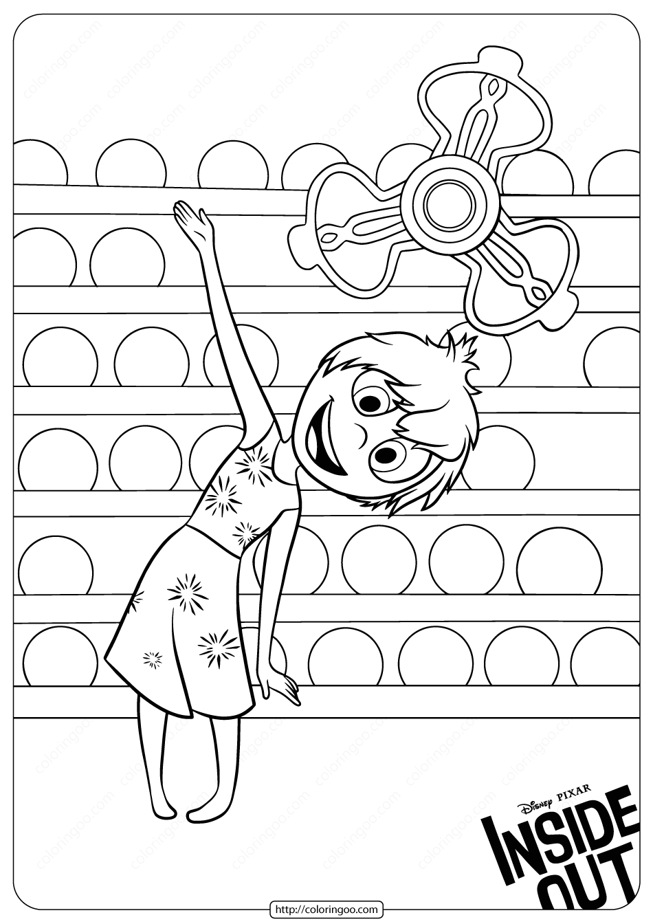Disney inside out joy coloring pages
