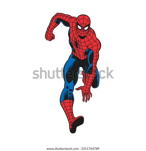 Superhero spiderman logo vector illustration isolated stock vector royalty free