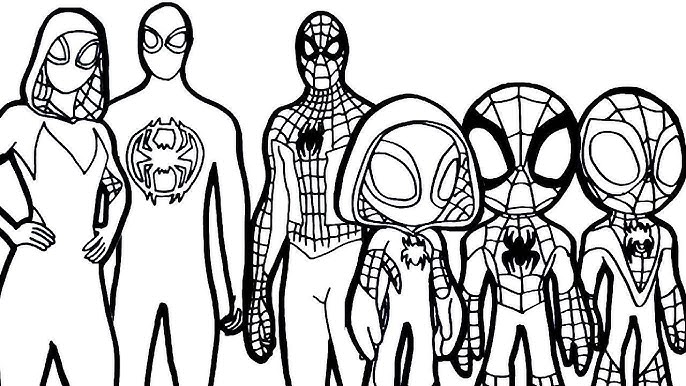 Cute iron spider coloring page marvel spider