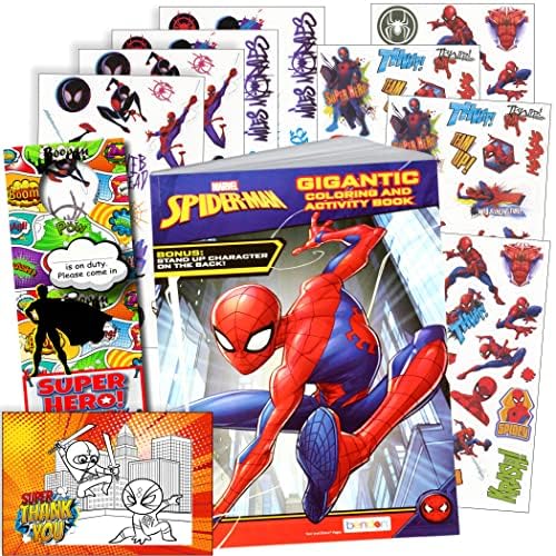 Spiderman favorite characters coloring books for kids with spiderman stickers bundle spiderman toys games