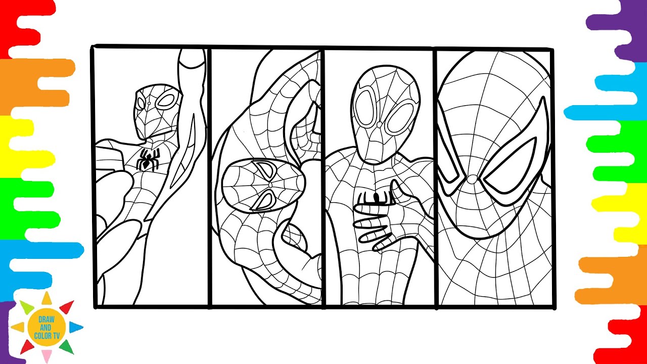 Spideran coloring pages spideran poses coloring pages