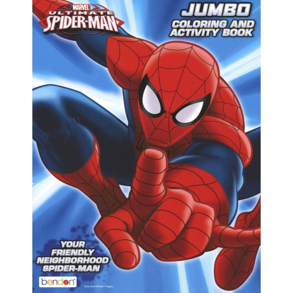 Hero inspired coloring books spider