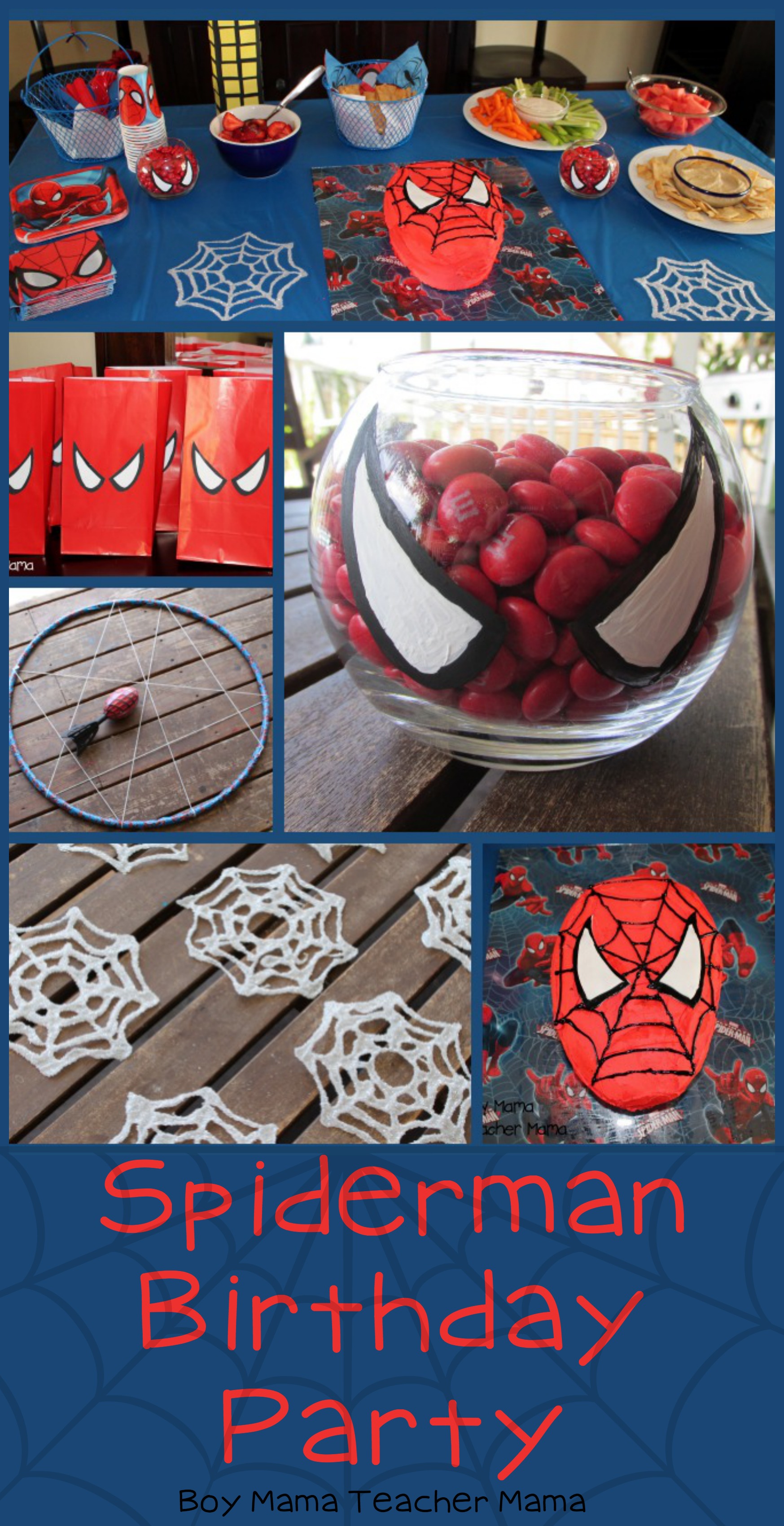 Boy mama spiderman birthday party