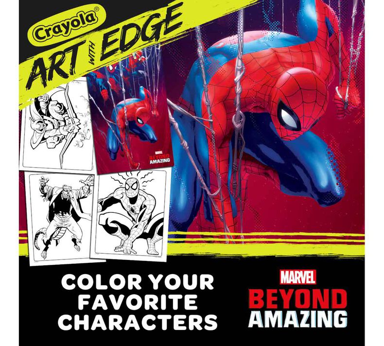 Spiderman art with edge adult coloring book
