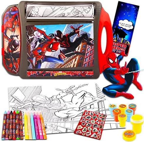 Beach kids marvel spiderman art desk set