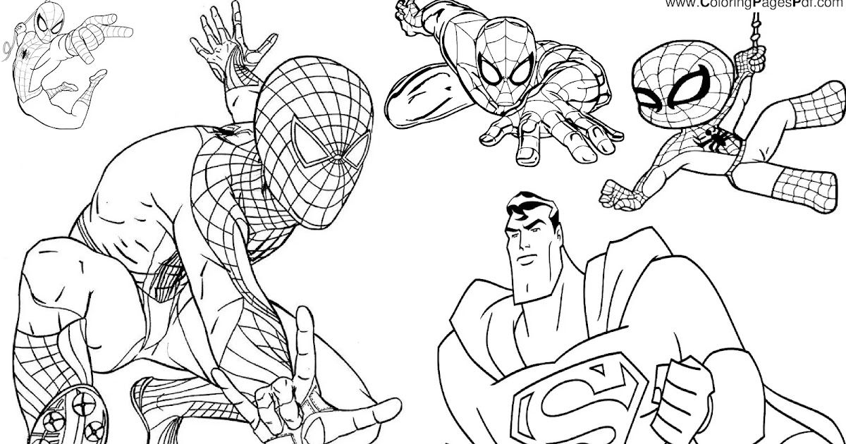 Superman spiderman coloring pages spiderman coloring superman and spiderman coloring pages