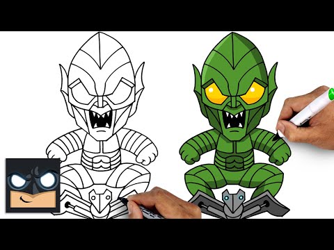 How to draw green goblin spider an