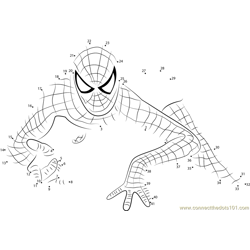 Spiderman connect the dots printable worksheets