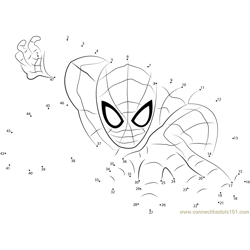 Spiderman connect the dots printable worksheets