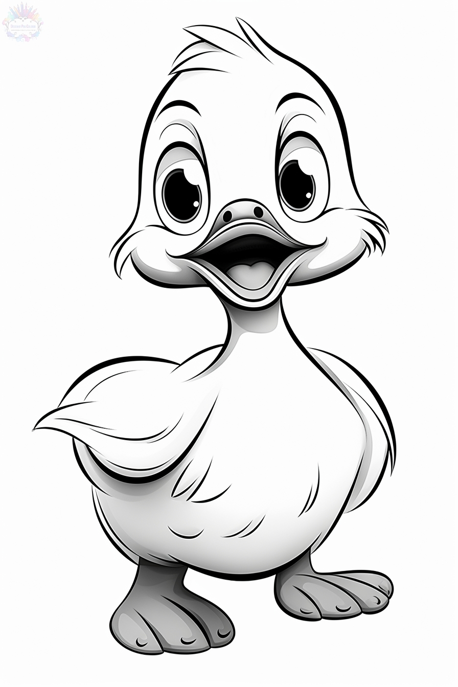 Duckling coloring pages
