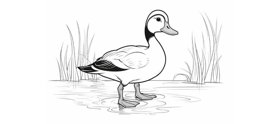 Duck coloring pages