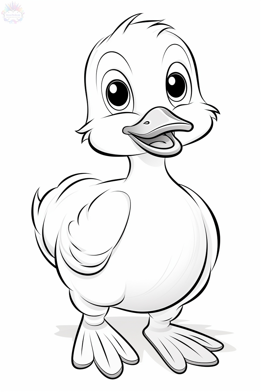 Duckling coloring pages