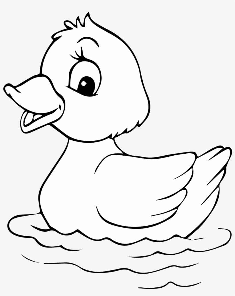 Duck cartoon coloring page free printable