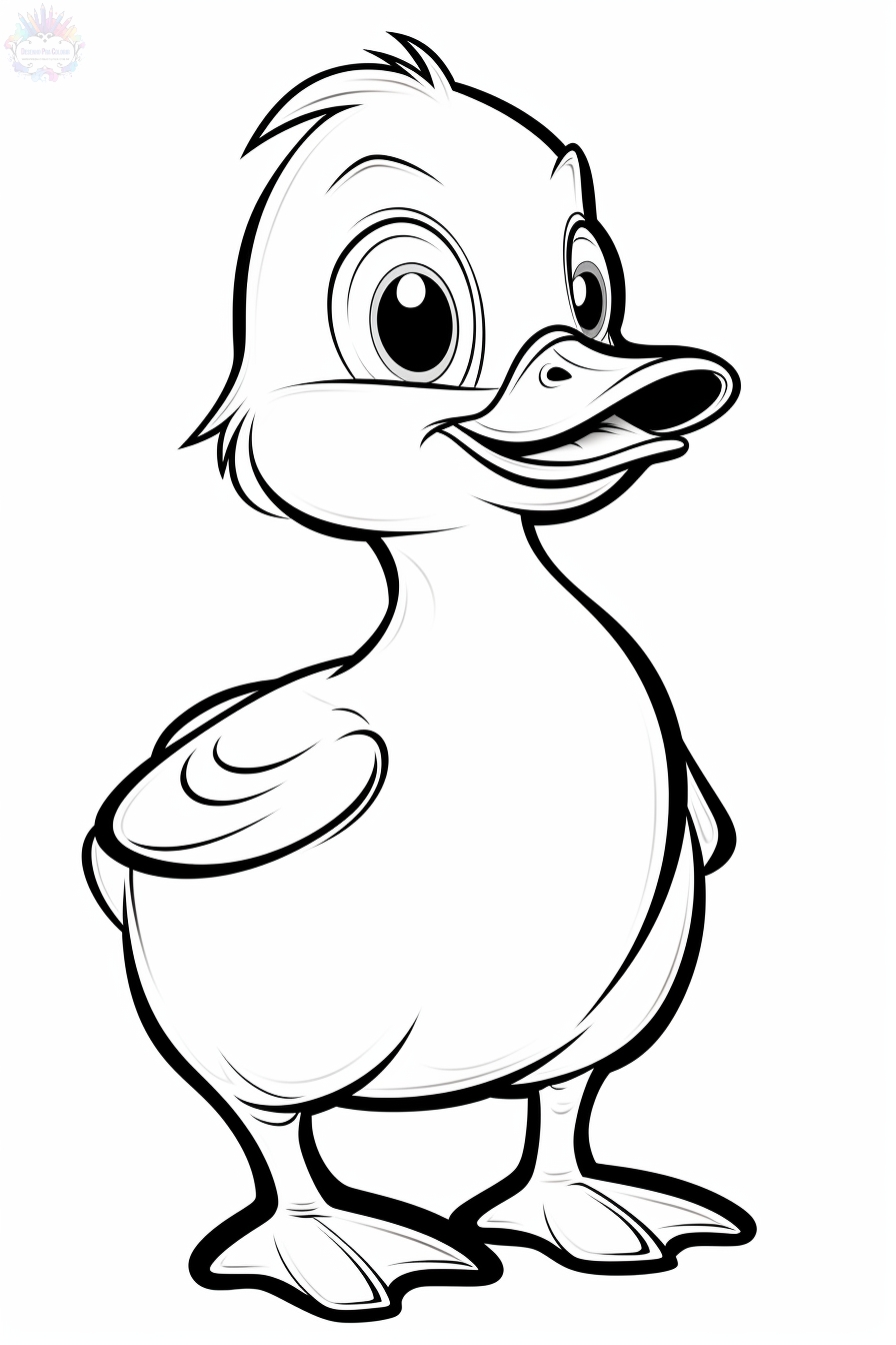 Duckling coloring pages