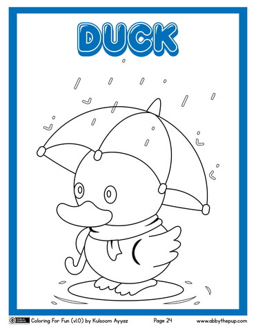 Duck coloring page free printable coloring pages