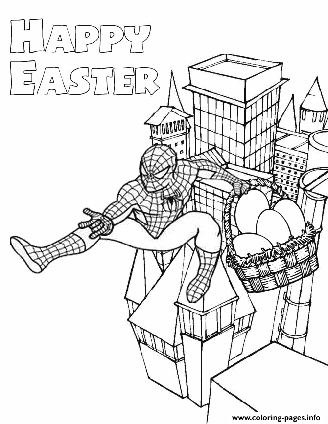 Print spiderman easter coloring pages easter coloring pages printable cartoon coloring pages coloring pages