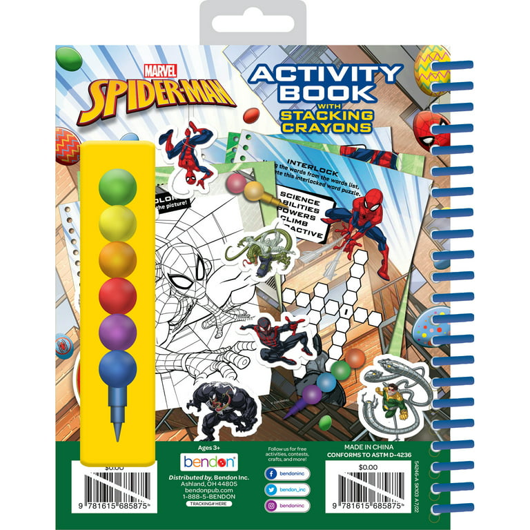 Marvel spiderman easter coloring book with stacking crayons