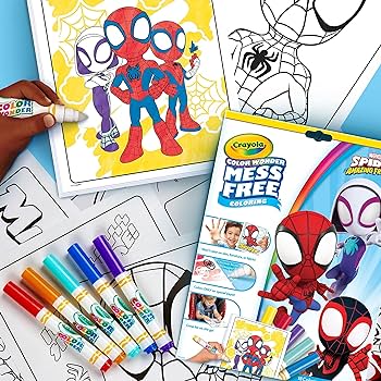 Crayola color wonder spiderman coloring pages mess free markers gift
