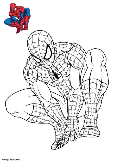 Incroyable spider man coloriage image
