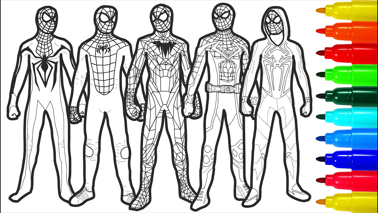 Spiderman security coloring pages