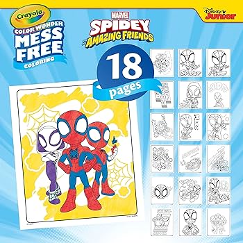 Crayola color wonder spiderman coloring pages mess free markers gift