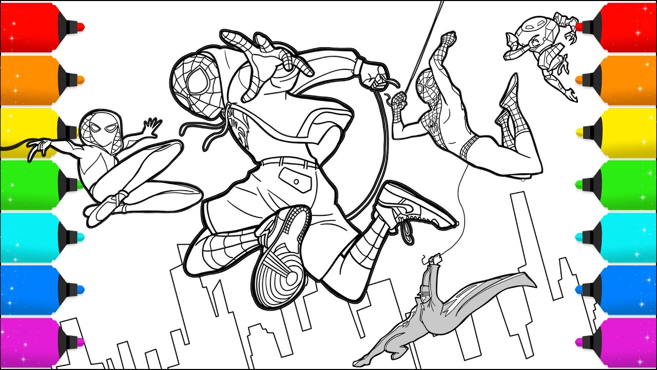 Drawing and coloring spider