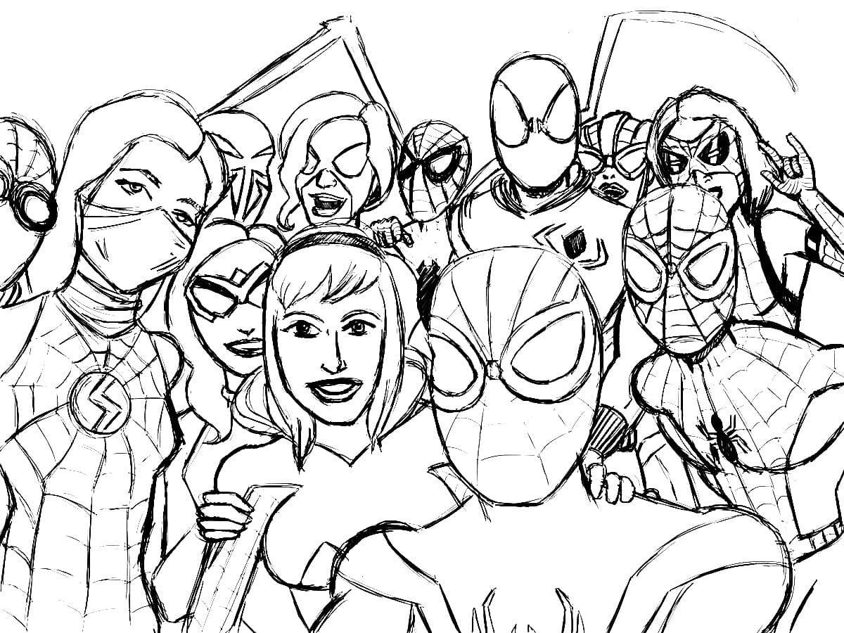 Free printable miles morales coloring pages for kids