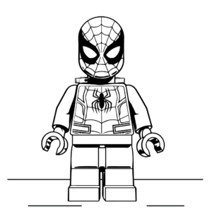 Lego spiderman coloring pages printable for free download