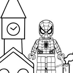 Lego spiderman coloring pages printable for free download