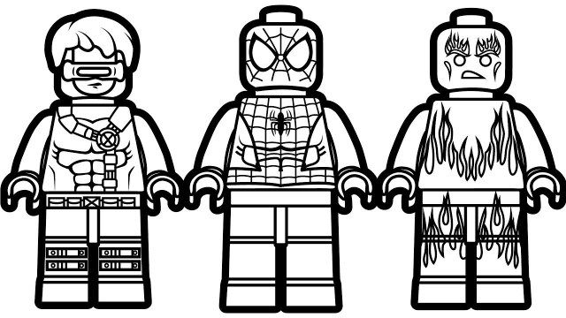 Beautiful picture of lego spiderman coloring pages