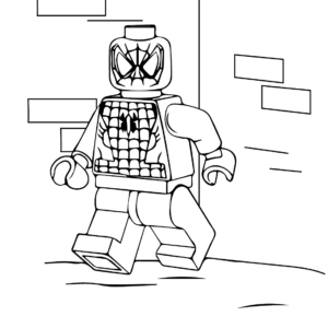 Lego spiderman coloring pages printable for free download