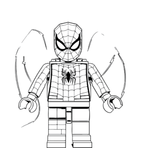 Lego spiderman coloring pages printable for free download