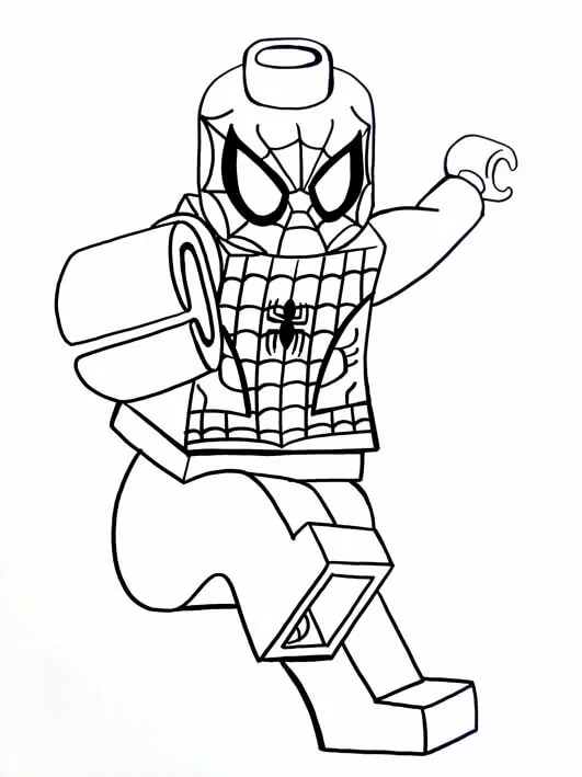 Lego spiderman malvorlagen
