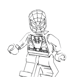 Lego spiderman coloring pages printable for free download