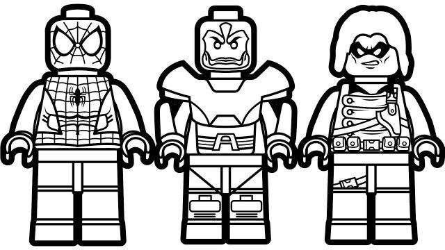 Beautiful picture of lego spiderman coloring pages