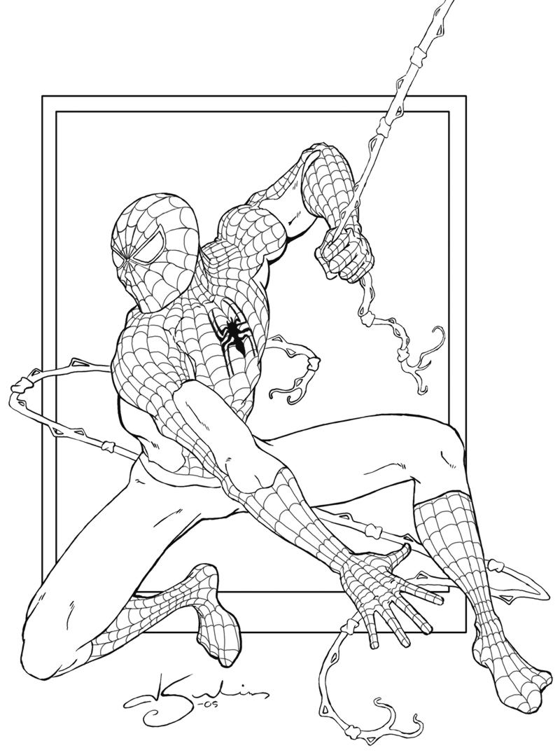 Free printable spiderman coloring pages for kids