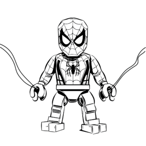 Lego spiderman coloring pages printable for free download