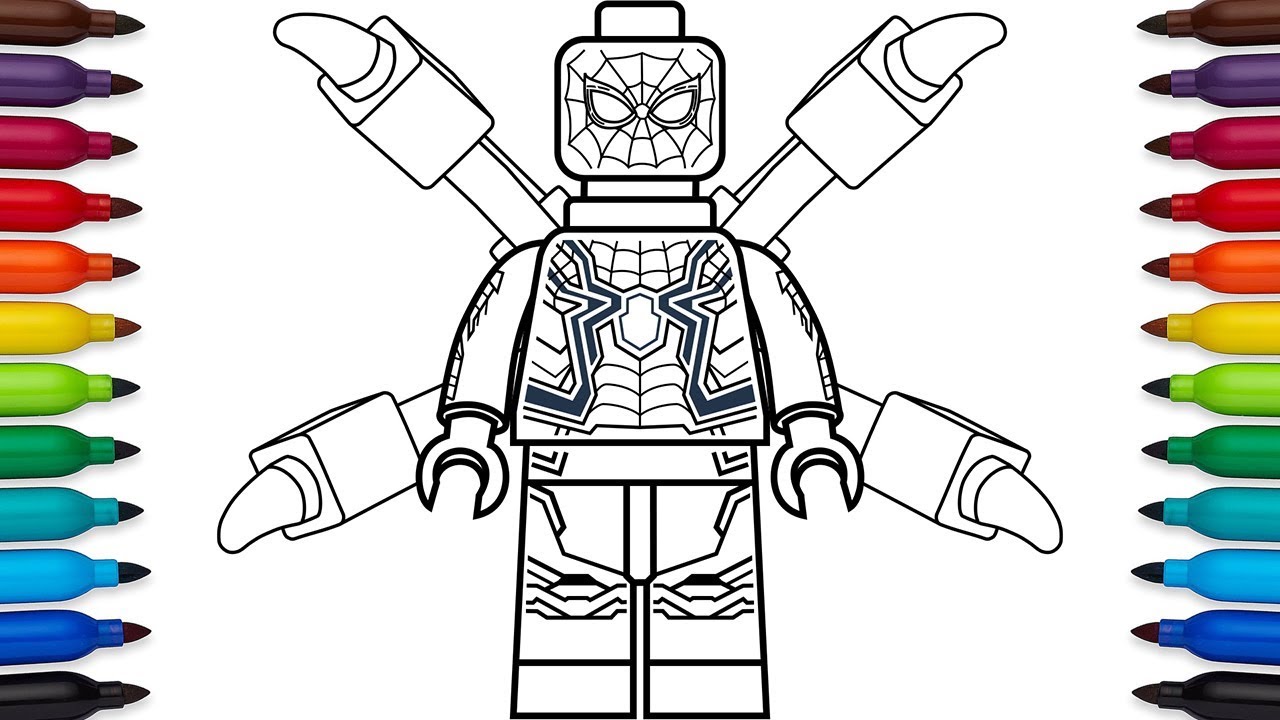 How to draw lego spider