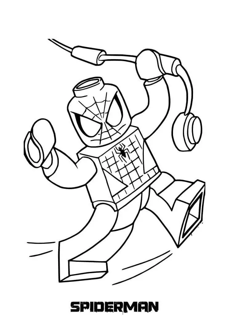 Lego spiderman malvorlagen