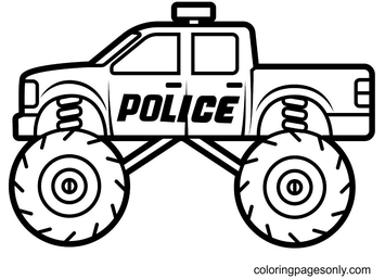 Monster truck coloring pages