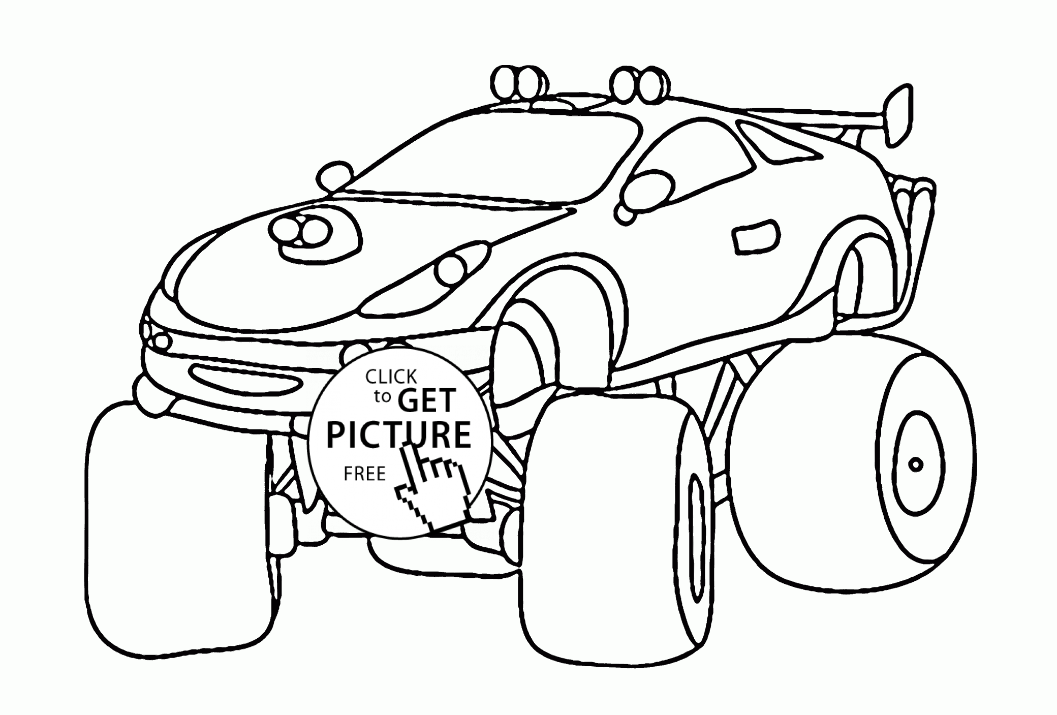 Nice monster truck coloring page for kids transportation coloring pages printables free