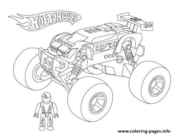 Hot wheels monster truck coloring page printable